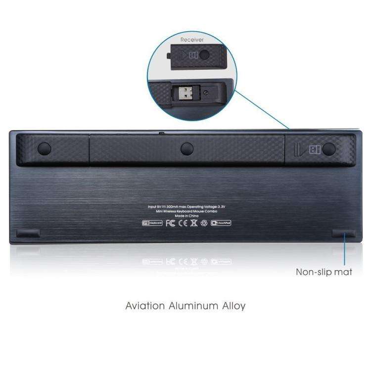 Rii K12+ Office Computer Notebook Silent 2.4GHz Wireless Mini Keyboard