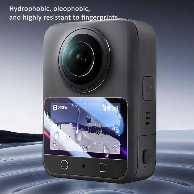 For DJI Osmo 360 Action Camera 2pcs /Pack Tempered Glass Screen Protector HD Anti-Scratch Lens Fi...