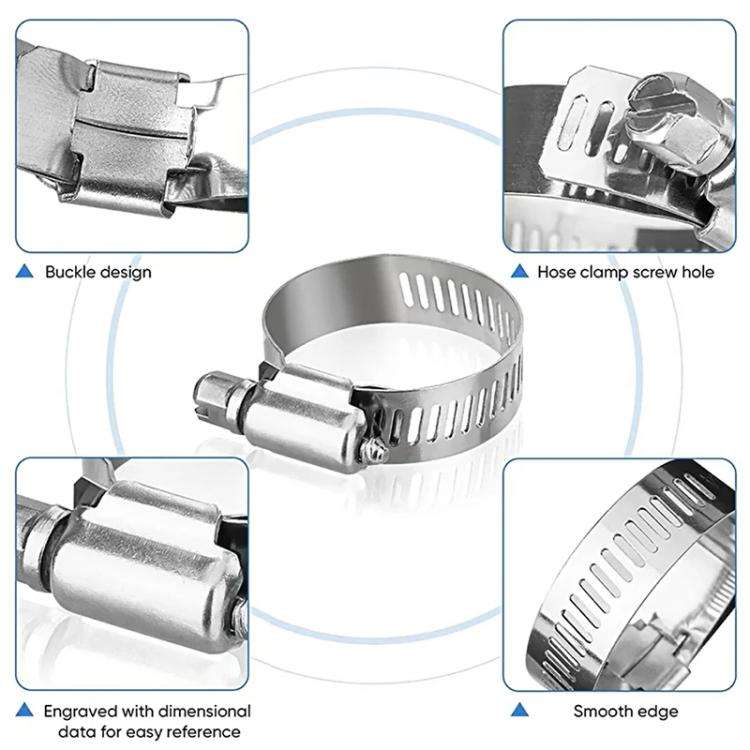 40pcs /Set Stainless Steel American-Style Heavy-Duty Clamp Kit, 40pcs /Set