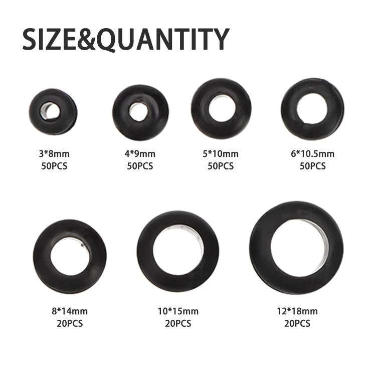 260pcs /Set Double-Sided O-Ring Rubber Sealing Waterproof Conduit Rings, 260pcs /Set