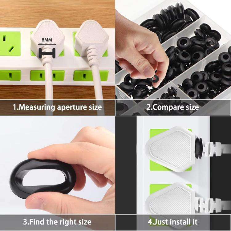 260pcs /Set Double-Sided O-Ring Rubber Sealing Waterproof Conduit Rings, 260pcs /Set