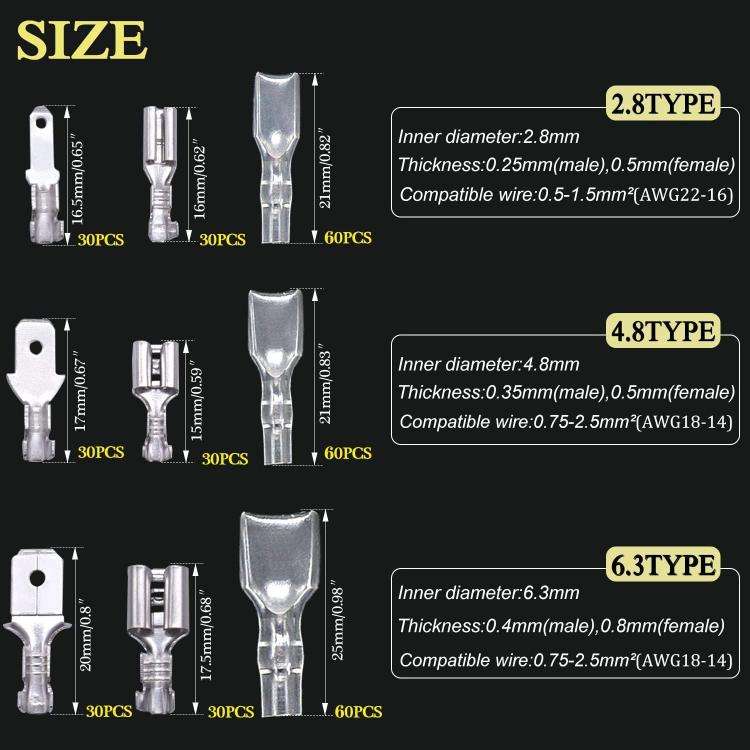 360pcs /Set Cold Press Terminal Block Spring Insert and Cover Set, 360pcs /Set Copper, 360pcs /Se...