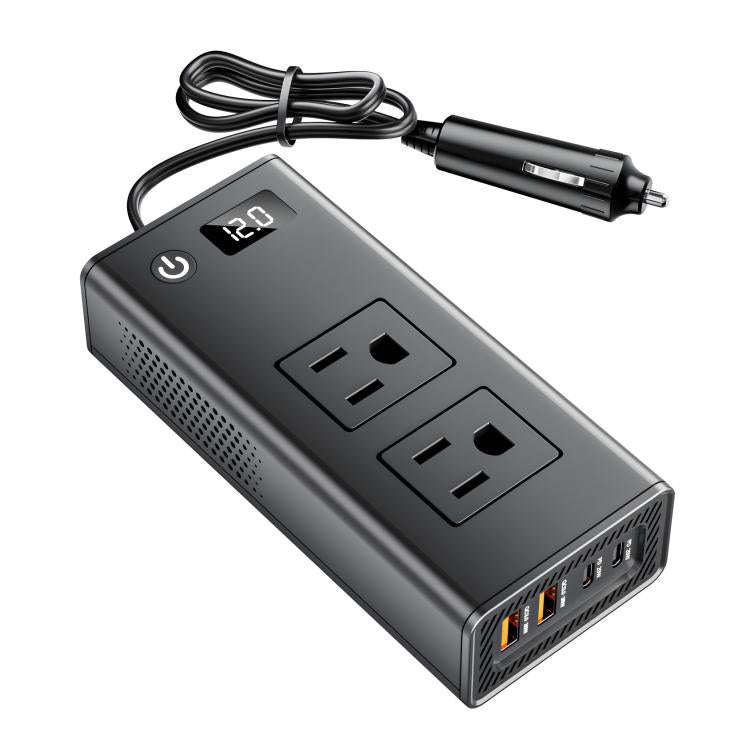 DC12V 200W Fast Charging QC3.0 PD Car Cigarette Lighter Portable Inverter, 110V US Plug, 220V Uni...