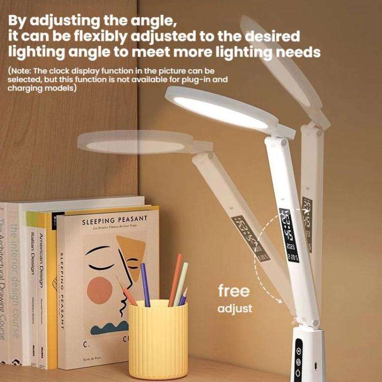 LED Desk Lamp Children Study Reading Eye-Protecting Bedside Light, Plug-in, Rechargeable, Dual-us...