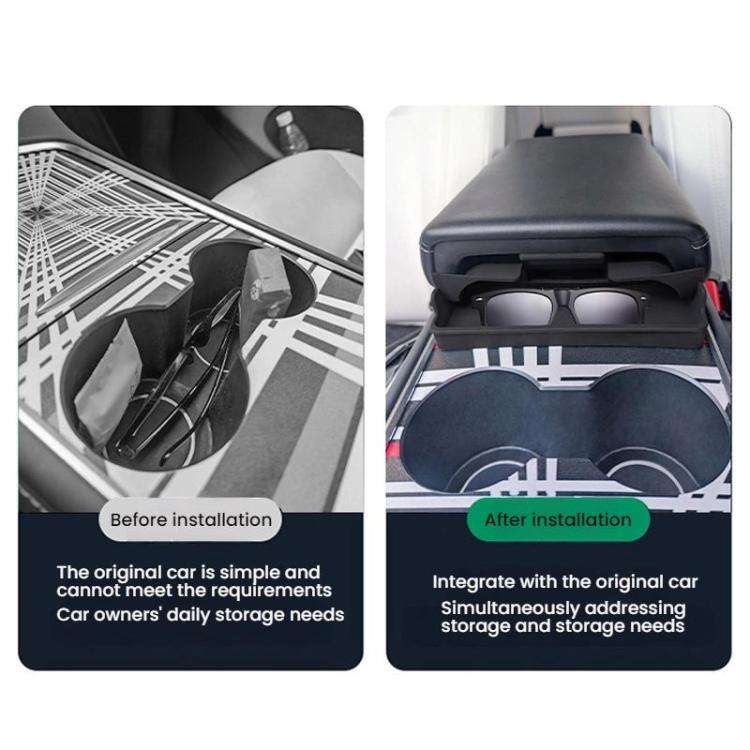 For Tesla Model 3/Y Armrest Modification Glasses Storage Pocket