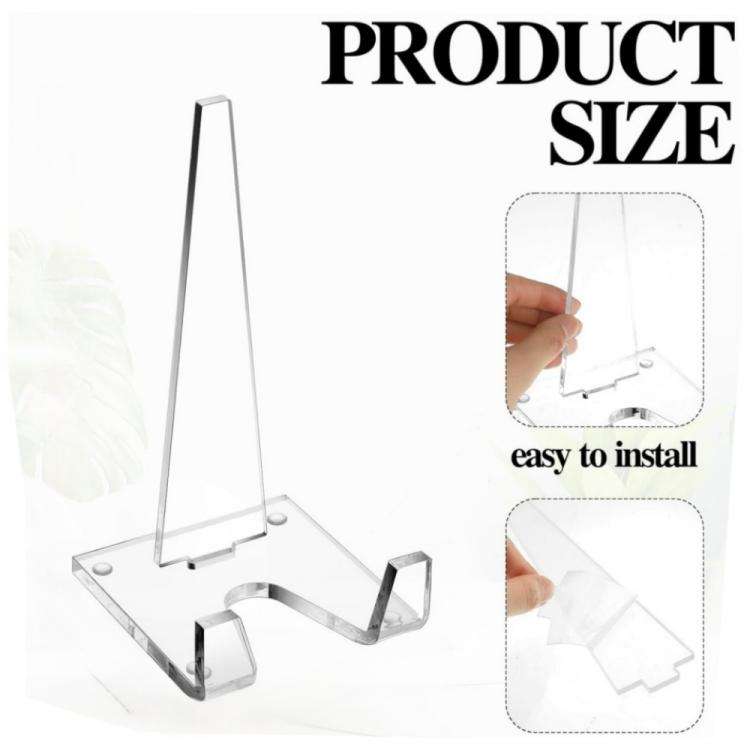 Acrylic Picture Frame Stand Dinner Plate Postcard Record Holder, YX186 1pc, YX186 2pcs /Set