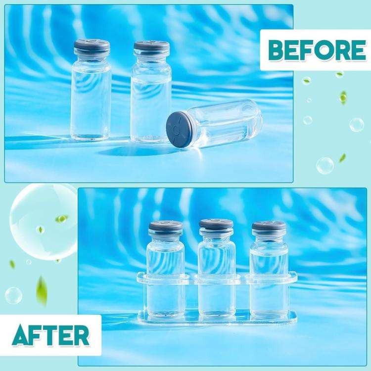 3-Hole Acrylic Tabletop Bottle Storage Stand, 3-Hole