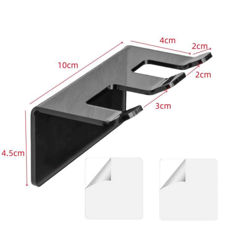 Self-Adhesive Acrylic Bathroom Wall Razor Storage Stand, 1pc, 2pcs