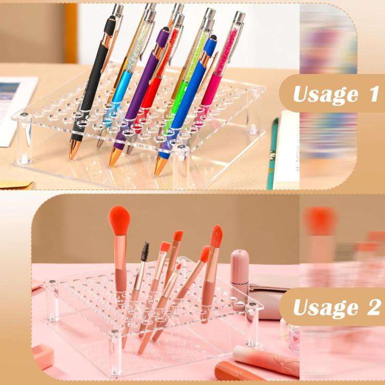 100-Hole Acrylic Paint Brush Holder and Pen Storage Stand, YX176