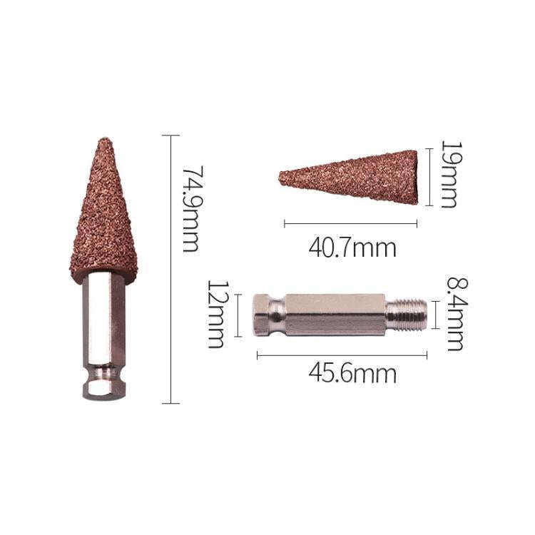 Tire Grinding Head Repair Tool, 40mm Hexagonal Rod For Repairing Defects, 40mm Round Rod For Repa...