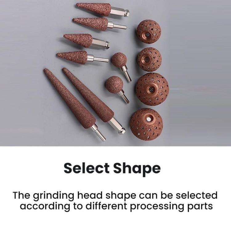 Tire Grinding Head Repair Tool, 40mm Hexagonal Rod For Repairing Defects, 40mm Round Rod For Repa...