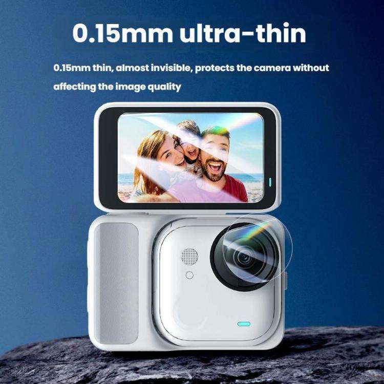 Screen Protector & Lens Film Kit Tempered Glass + Hydrogel HD Protection, For Insta360 GO Ultra  ...