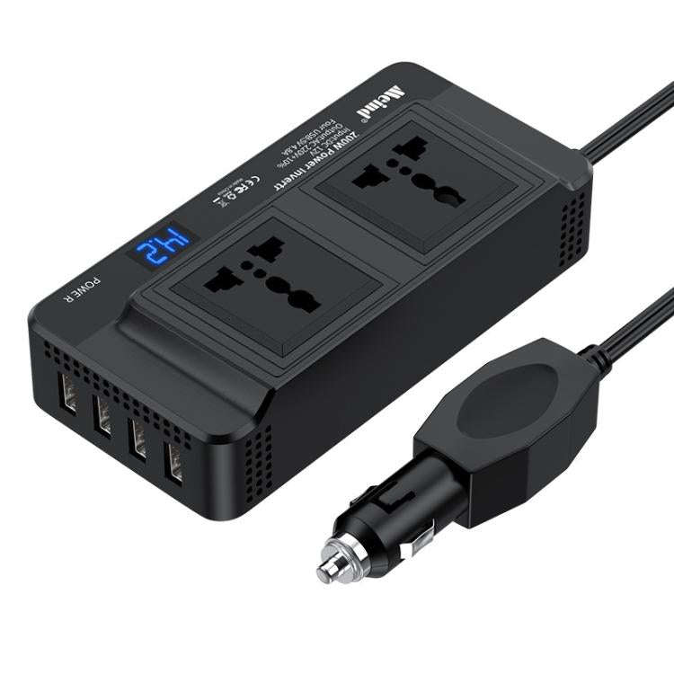 Meind 200W Car Inverter To 220V Fast Charging Dual Socket, Universal 12V, Universal 24V
