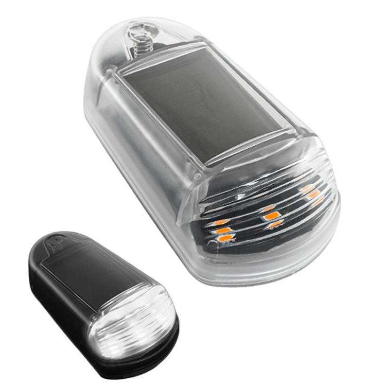 Solar-Powered Roof Warning Light LED Roof Strobe Light For Trucks Pickups, Transparent Yellow Lig...