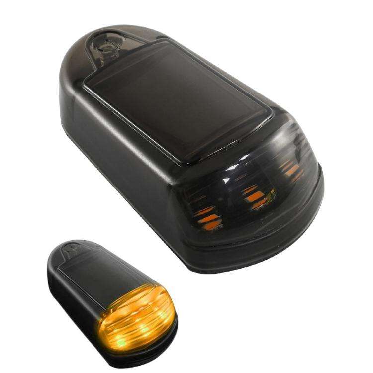 Solar-Powered Roof Warning Light LED Roof Strobe Light For Trucks Pickups, Transparent Yellow Lig...