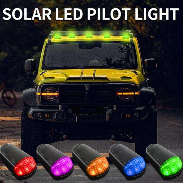 Solar-Powered Roof Warning Light LED Roof Strobe Light For Trucks Pickups, Transparent Yellow Lig...