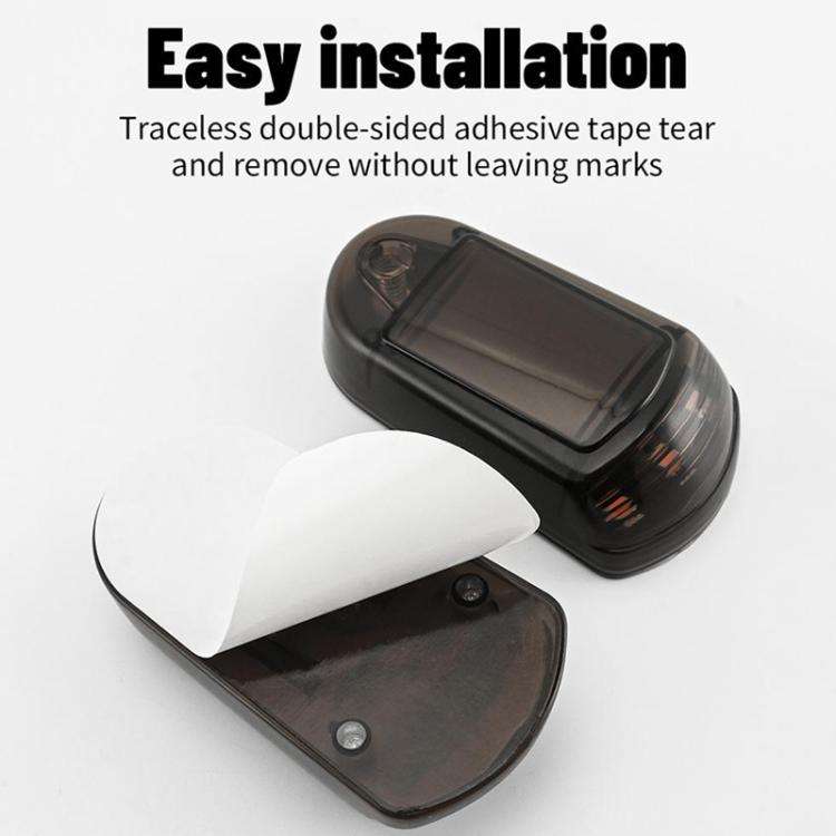 Solar-Powered Roof Warning Light LED Roof Strobe Light For Trucks Pickups, Transparent Yellow Lig...