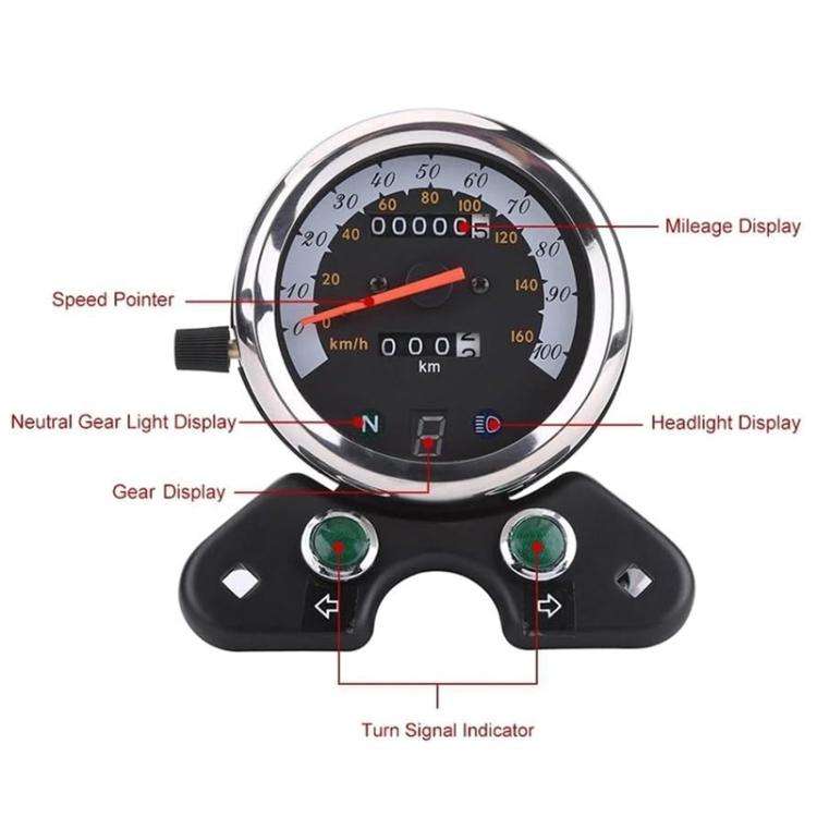 Retro Motorcycle Odometer For Honda CG125 / Suzuki GN125, 4986