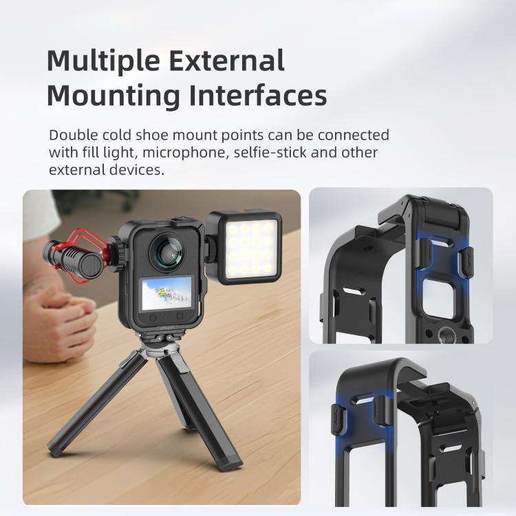 For DJI Osmo 360 aMagisn Expansion Cage Plastic Frame with Lens Cap
