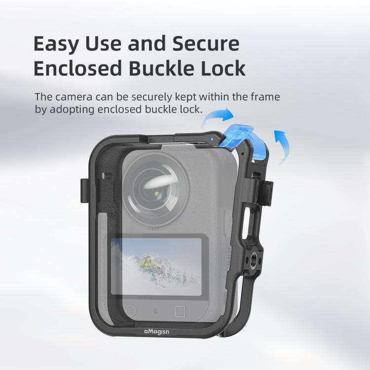 For DJI Osmo 360 aMagisn Expansion Cage Plastic Frame with Lens Cap