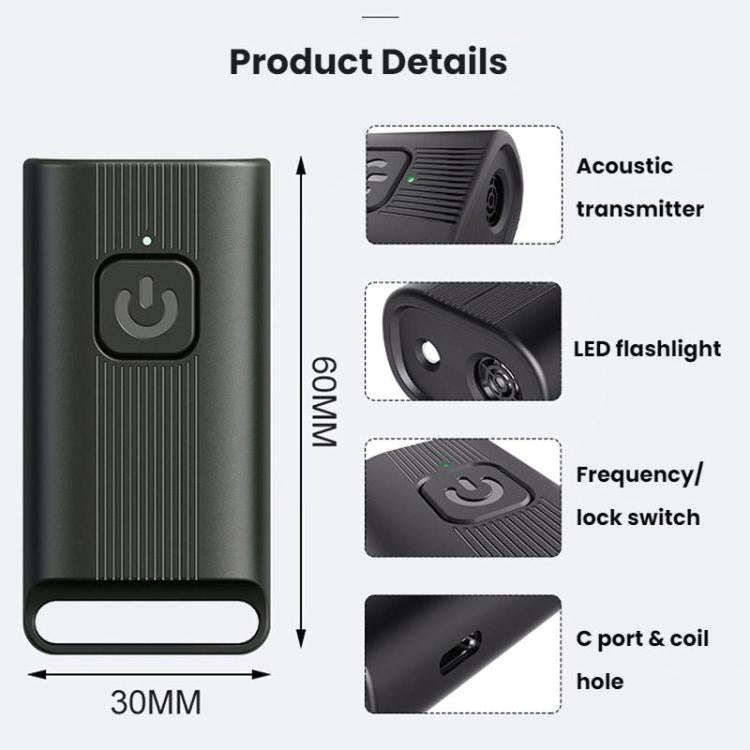 Mini Outdoor High-power Long-distance Training Ultrasonic Dog Repeller