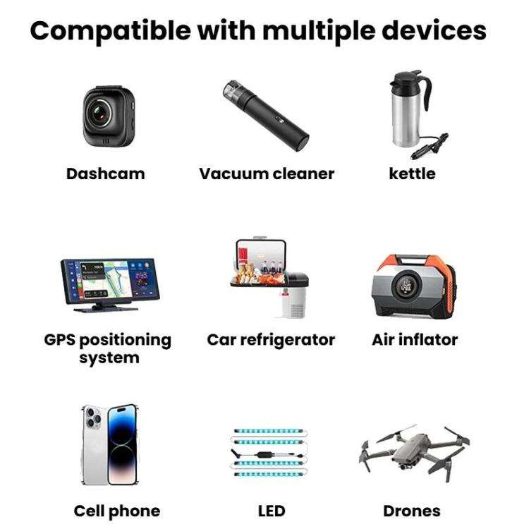 228W Car Cigarette Lighter Retractable Cable 3 In 1 Fast-Charging Car Charger With Independent Sw...