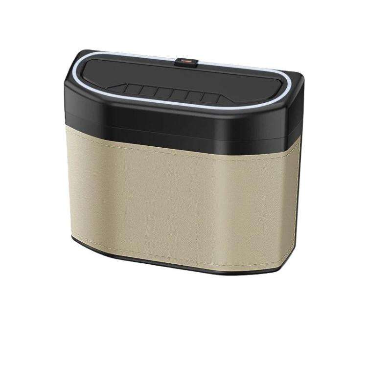 Car Trash Can Side-mounted Storage Box With Light