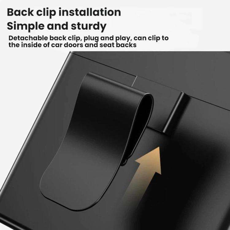 Car Trash Can Side-mounted Storage Box With Light