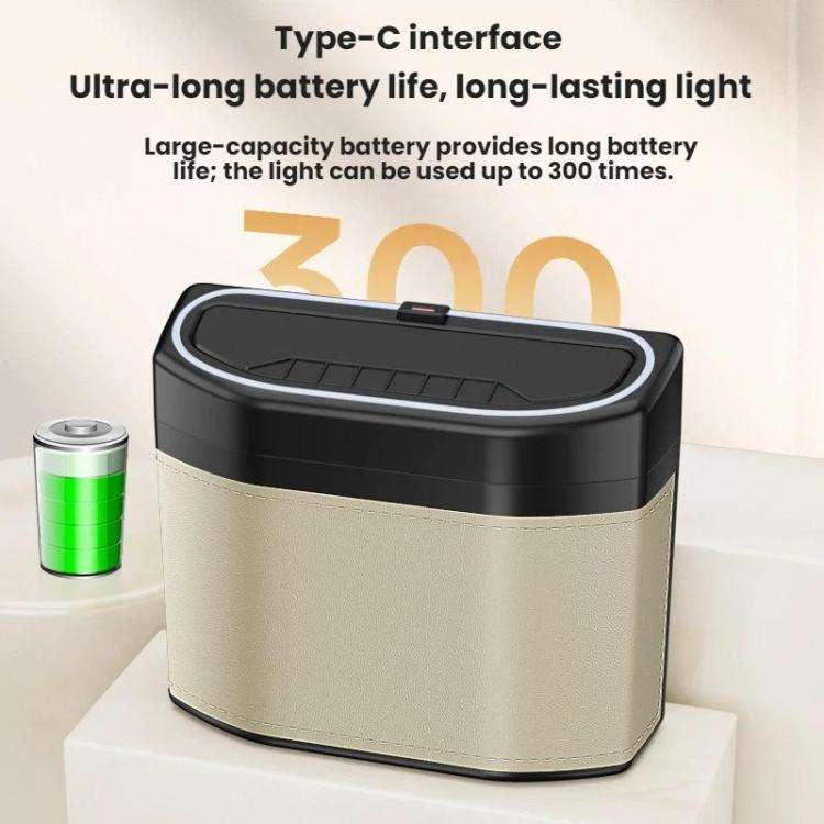 Car Trash Can Side-mounted Storage Box With Light