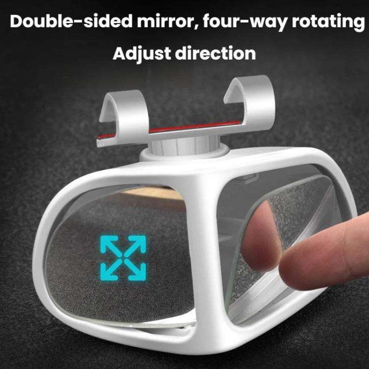 360 Degree Adjustable Wide-Angle Blind Spot Assist Mirror For Cars, Black Left, Black Right, Whit...