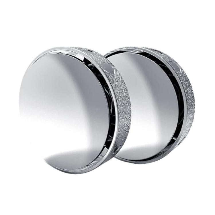 Car Suction Cup Type 360-Degree Adjustable Wide-View Reversing Mirror, Silver Pattern, Black Patt...