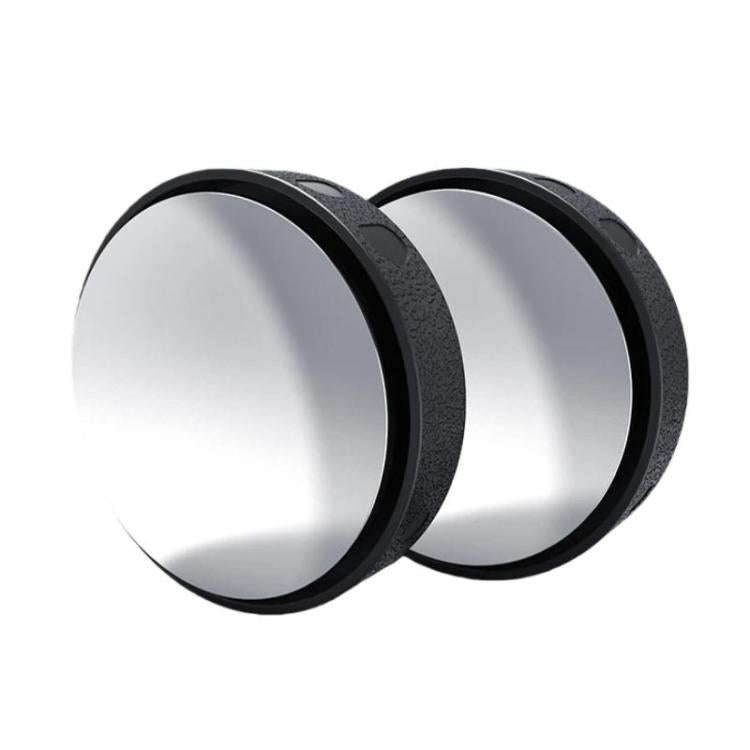 Car Suction Cup Type 360-Degree Adjustable Wide-View Reversing Mirror, Silver Pattern, Black Patt...