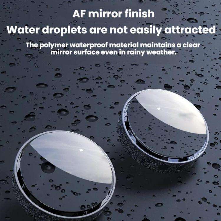 Car Suction Cup Type 360-Degree Adjustable Wide-View Reversing Mirror, Silver Pattern, Black Patt...