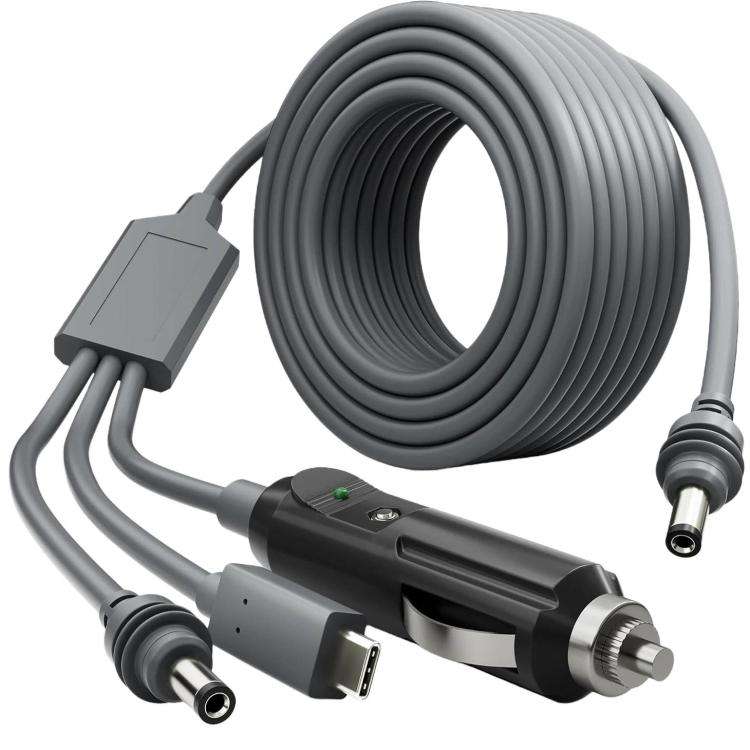 3 in 1 Mini Car DC Charger Power Cord, 3m