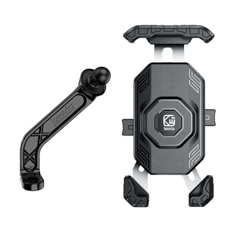 Kewig Motorcycle Riding Phone Mount Universal Quick-Release Phone Clip, Handlebars, Rear View Mir...