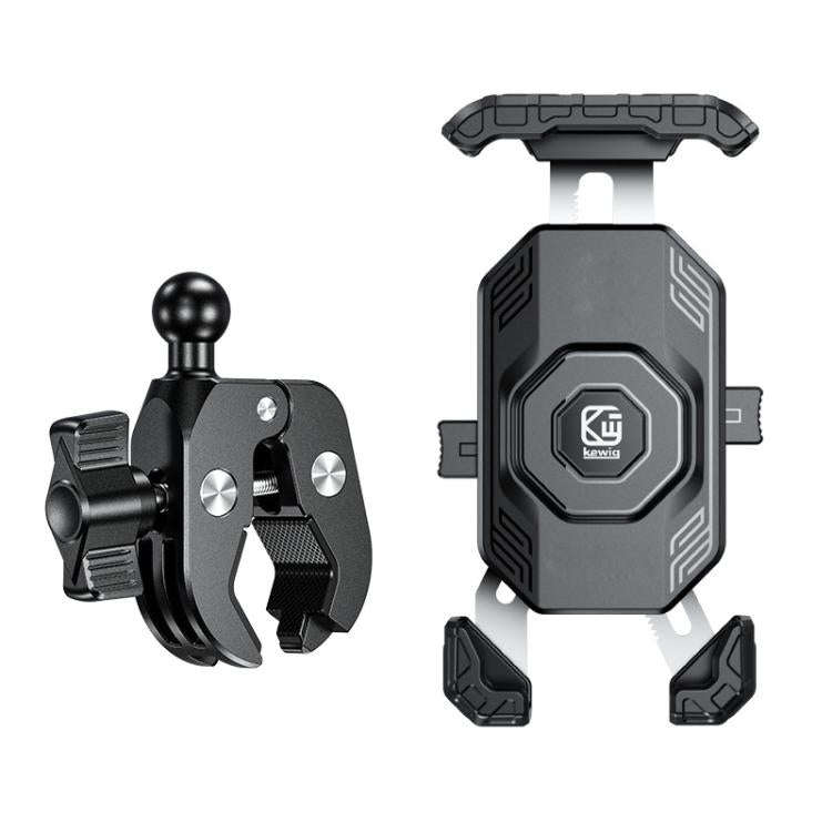 Kewig Motorcycle Riding Phone Mount Universal Quick-Release Phone Clip, Handlebars, Rear View Mir...