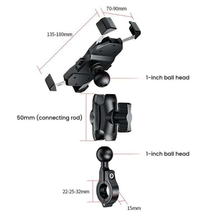 Motorcycle Elevated Phone Holder Bicycle Navigation Phone Holder Base, Kewig M11-C1, Kewig M11-C2