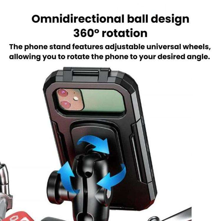 Motorcycle Heightened Rainproof Case Mount Bicycle Waterproof Box Phone Holder, Large Handlebar, ...