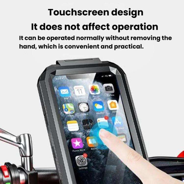Motorcycle Heightened Rainproof Case Mount Bicycle Waterproof Box Phone Holder, Large Handlebar, ...