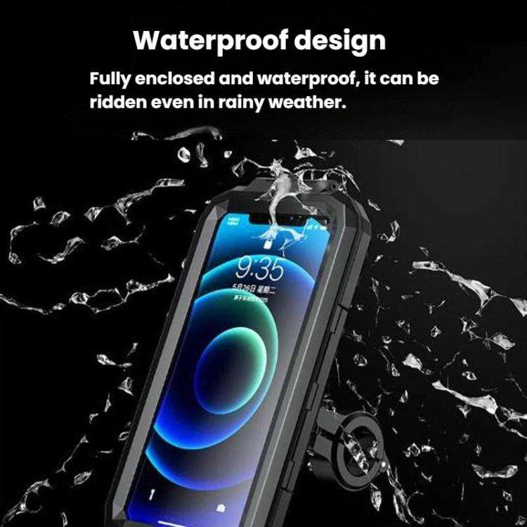 Motorcycle Heightened Rainproof Case Mount Bicycle Waterproof Box Phone Holder, Large Handlebar, ...