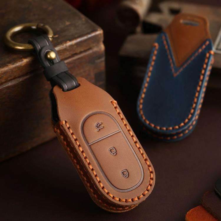 For Leapmotor C11 / S01 / C01 Hallmo Genuine Leather Car Key Cover