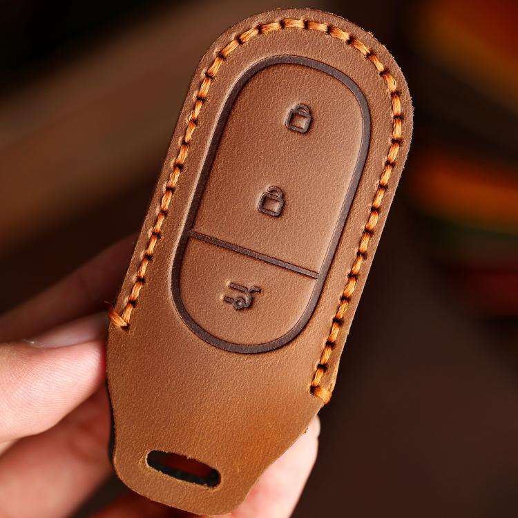 For Leapmotor C11 / S01 / C01 Hallmo Genuine Leather Car Key Cover