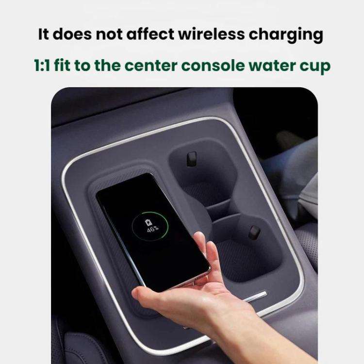For 2026 Leapmotor C10 Wireless Charging Silicone Cup Protector Mat