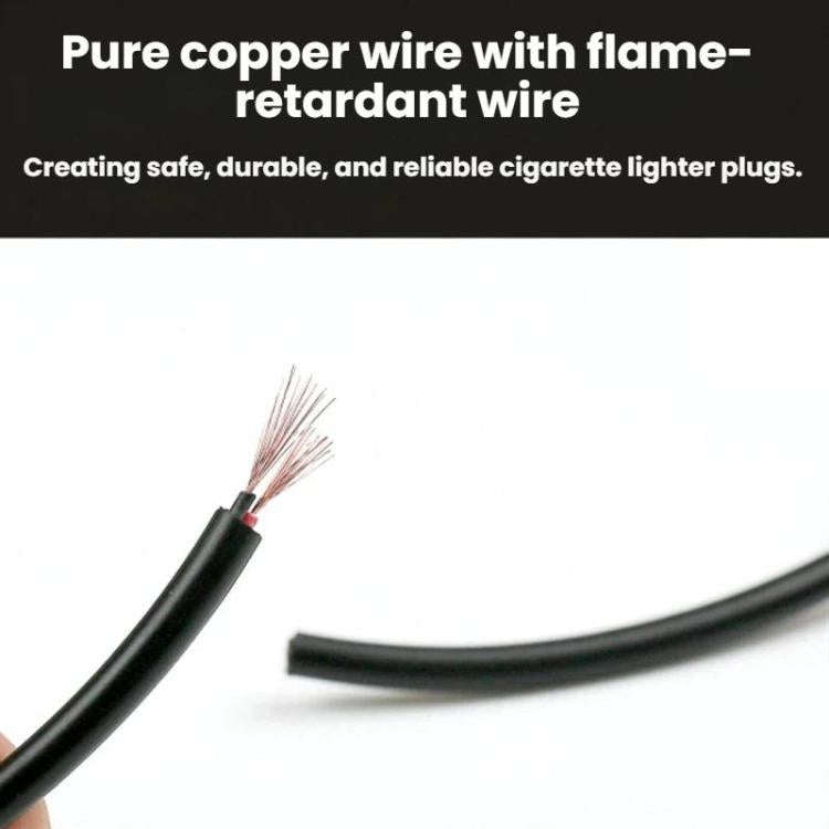 Car Cigarette Lighter High-power Female Connector Extension Cable