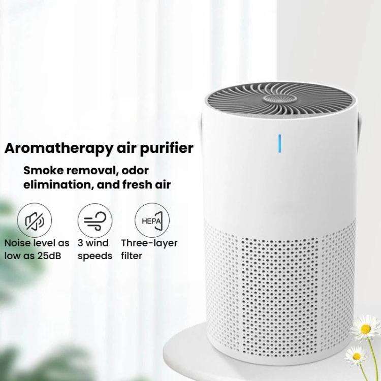 K802-1 Home Touch-Control Air Purifier With Low Noise & LED Light Odor-Eliminating Aromatherapy A...