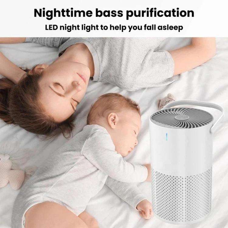 K802-1 Home Touch-Control Air Purifier With Low Noise & LED Light Odor-Eliminating Aromatherapy A...