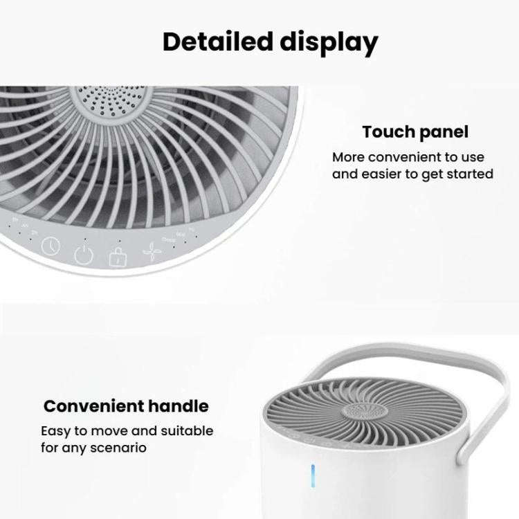 K802-1 Home Touch-Control Air Purifier With Low Noise & LED Light Odor-Eliminating Aromatherapy A...