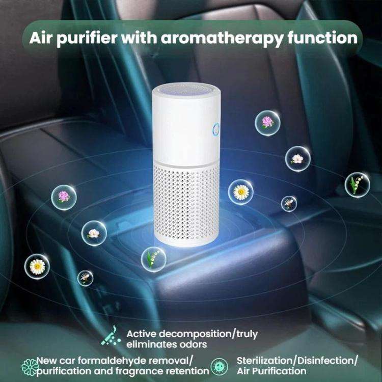 GL-608 Car Portable Rechargeable Air Purifier Negative Ion Air Cleaner For Formaldehyde Secondhan...