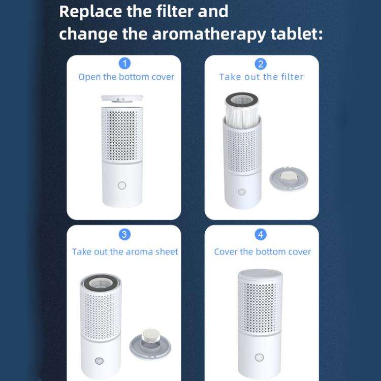 GL-608 Car Portable Rechargeable Air Purifier Negative Ion Air Cleaner For Formaldehyde Secondhan...