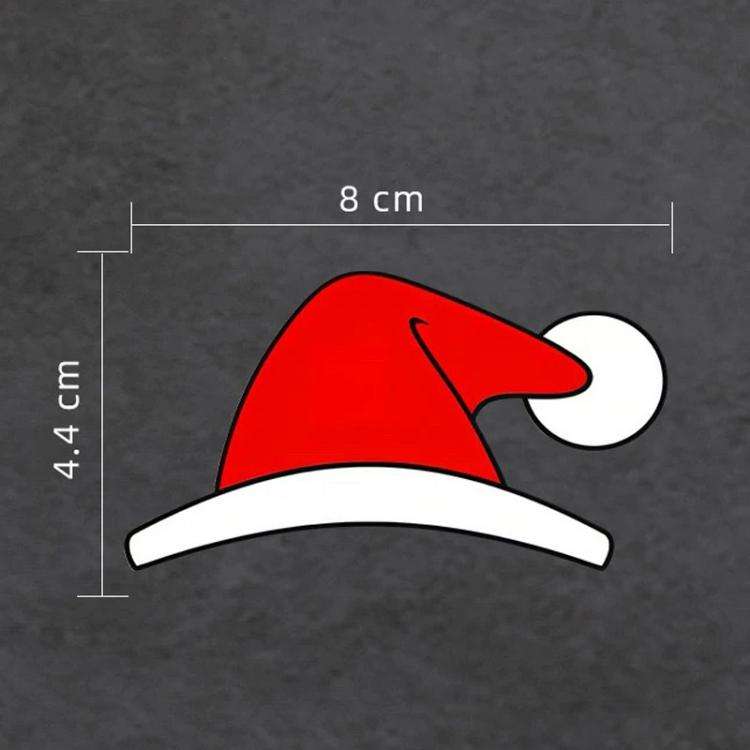 5pcs Waterproof Christmas Hat Car Window Decals Holiday Automotive Stickers
